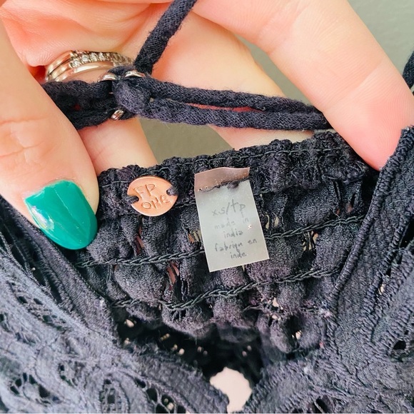 Free People Adella Bralette Black Sz XS - Picture 4 of 7